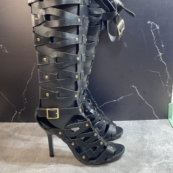 TimeTang Strap Heels Black Size 6.5m - Picture 6 of 9